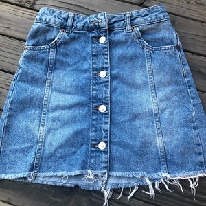 Top shop mini jean skirt